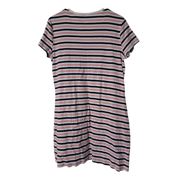 Tommy Hilfiger Striped T-Shirt Dress Pink Navy White Casual Womens - Picture 3 of 4